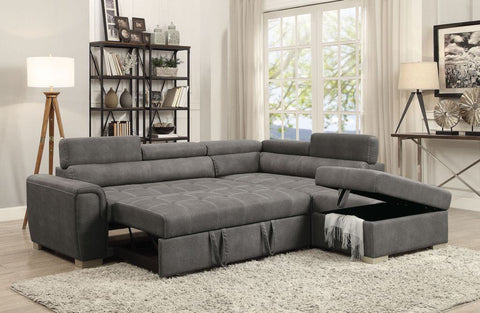 CAROLINA - FABRIC SECTIONAL WITH PULL OUT BED
