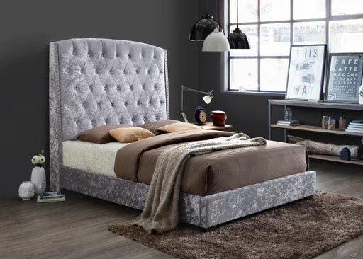 THIRSA - PLATFORM BED WITH TUFTED STYLE HEADBOARD