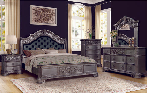 EURASIA - 6 PC CLASSIC WITH CARVINGS BEDROOM SET
