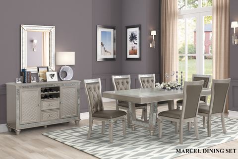 MARCEL - 7 PC DINING TABLE SET