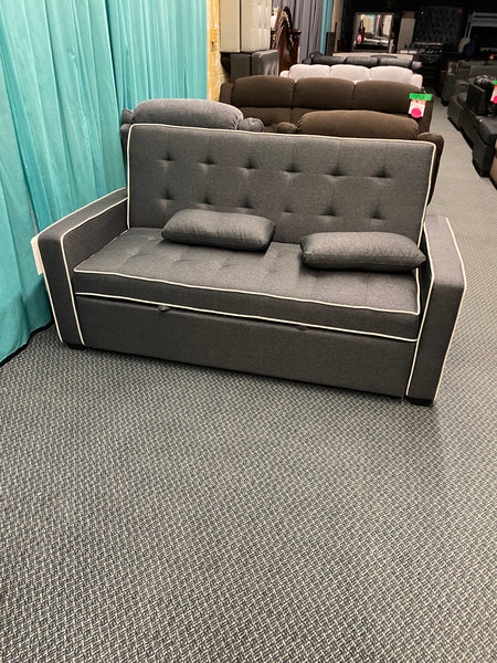 KIEV - COMPACT SOFA BED WITH TWO TOSS PILLOWS