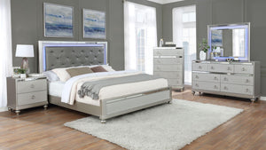 MONICA - MODERN 6 PC BEDROOM SET WITH LED LIGHTS