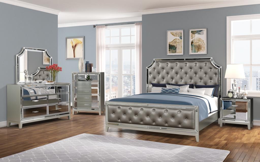 ARMENI - 6 PC BEDROOM SET WITH TUFTED DESIGN