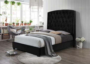 THIRSA - PLATFORM BED WITH TUFTED STYLE HEADBOARD