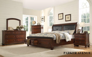 PARKER - 6 PC SLEIGH BEDROOM SET (Avenue)