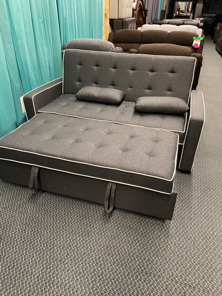 KIEV - COMPACT SOFA BED WITH TWO TOSS PILLOWS